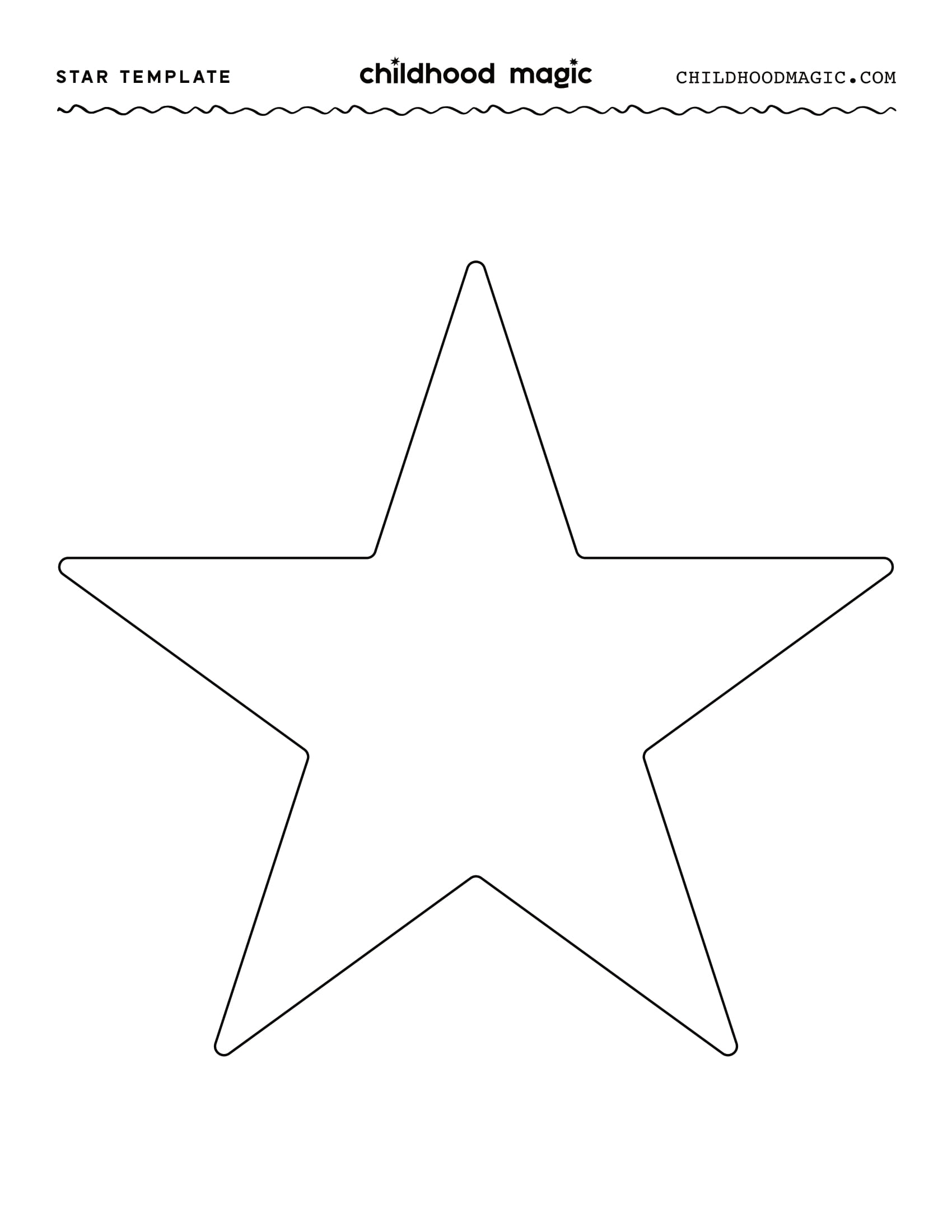 Star Shape Template Free Printable Childhood Magic