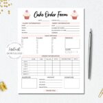 SunRayArt Designs Cake Order Form Editable