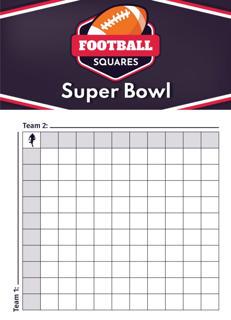 Super Bowl Pool Template Printable Fillable Form 2023