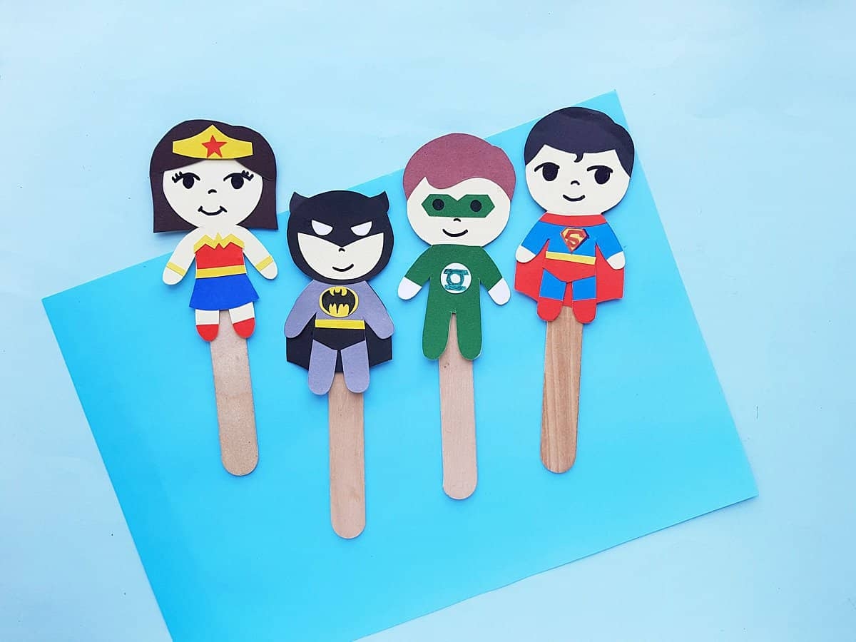 Superhero Craft DIY Puppets Big Family Blessings