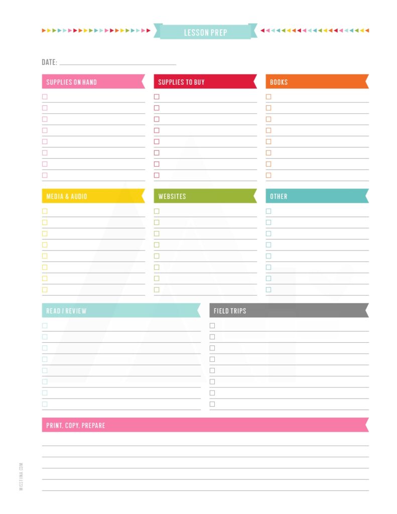 Teacher Planner Printable Pdf Free