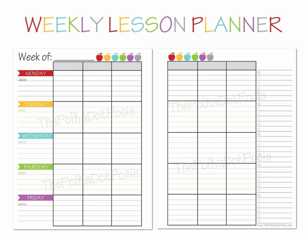 Free Printable Lesson Planner For Teachers