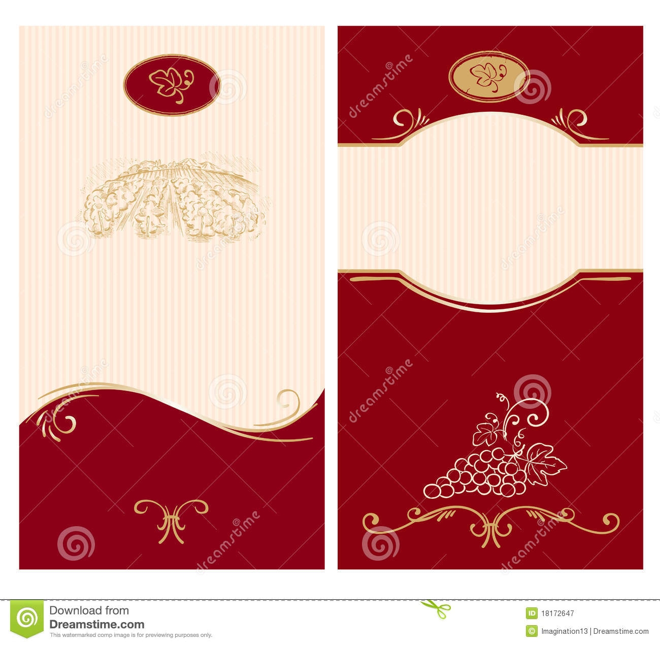 Template For Wine Labels Stock Vector Illustration Of Ears 18172647