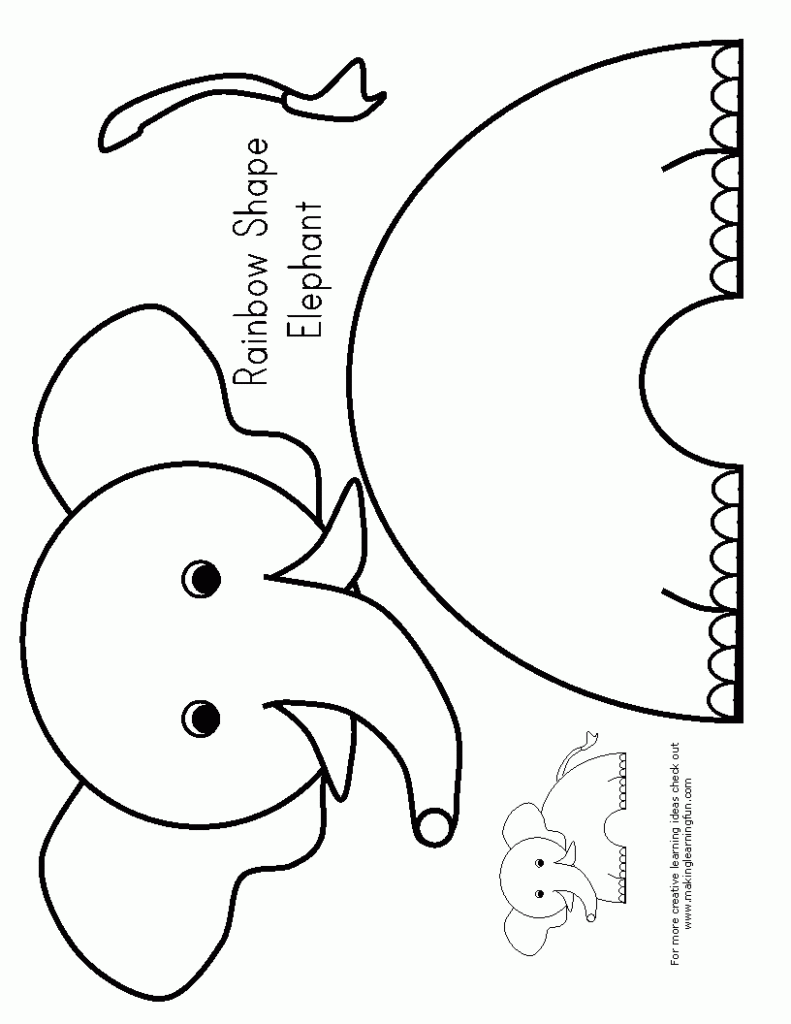 Printable Elephant Craft Template