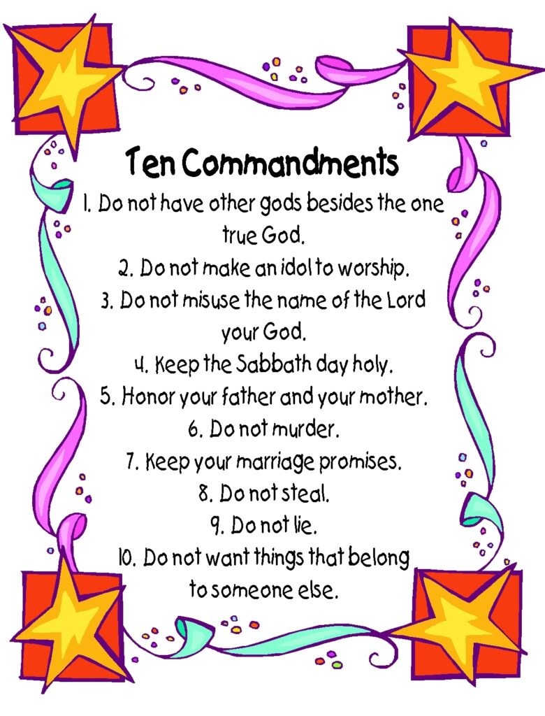 10 Commandments Printable