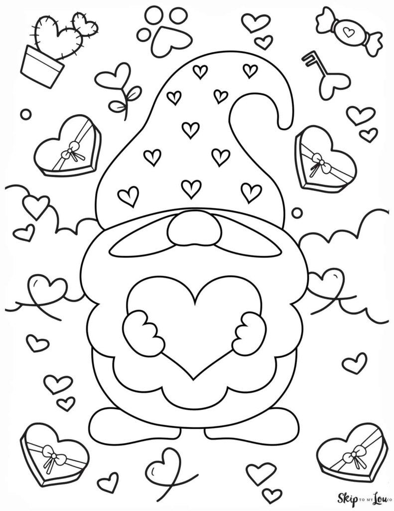 Free Valentine Coloring Pages For Kids/printables