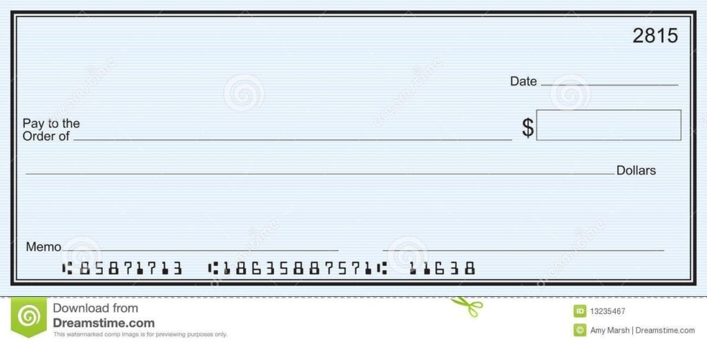 Printable Free Blank Check Template Pdf