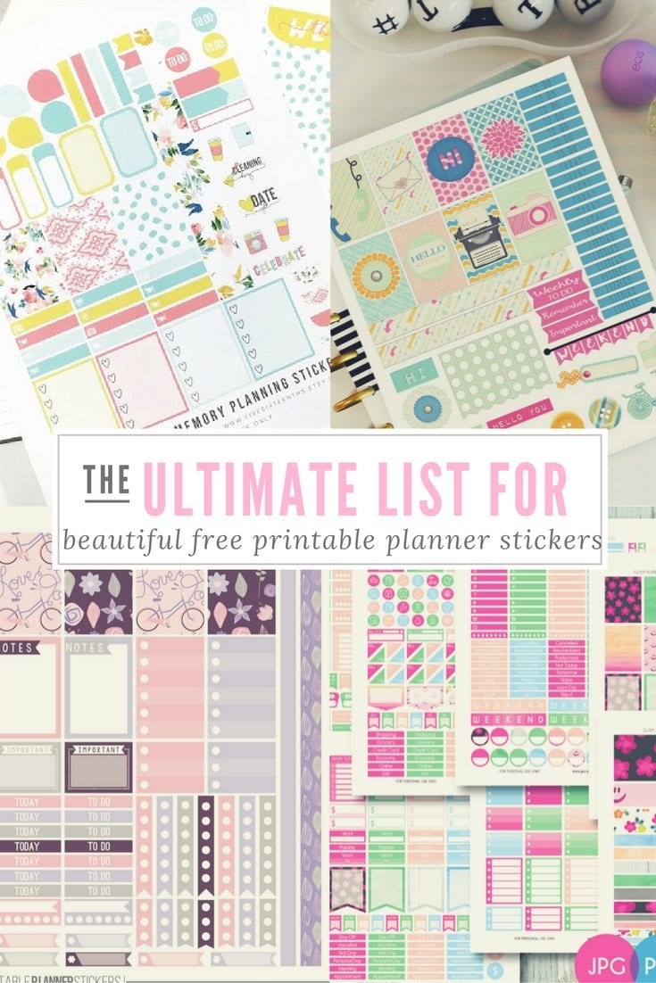 The Ultimate List For Beautiful Free Printable Planner Stickers Wendaful Planning