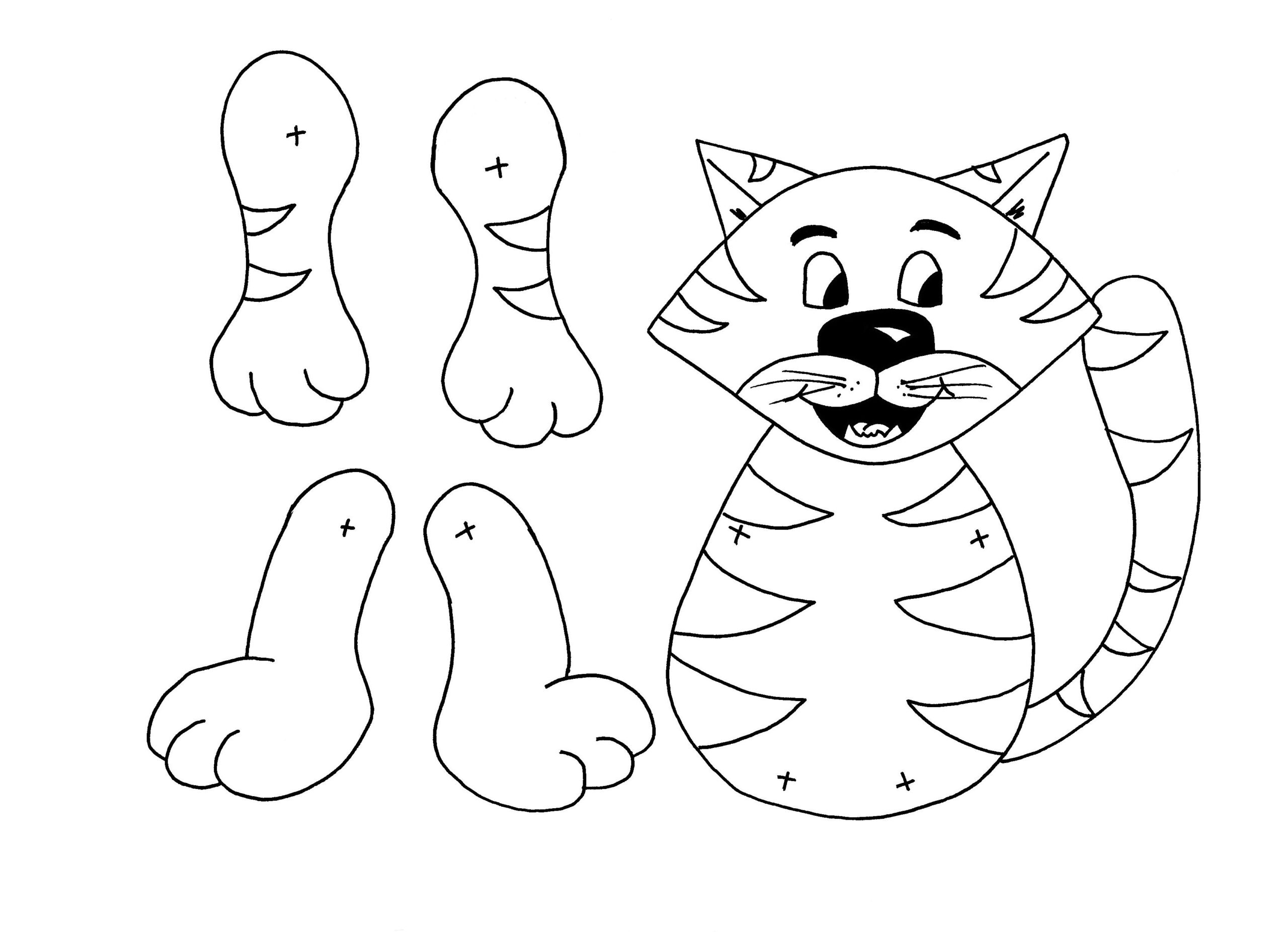 Tiger Puppet Free PDF Paper Bag Puppets Templates Printable Free Paper Puppets