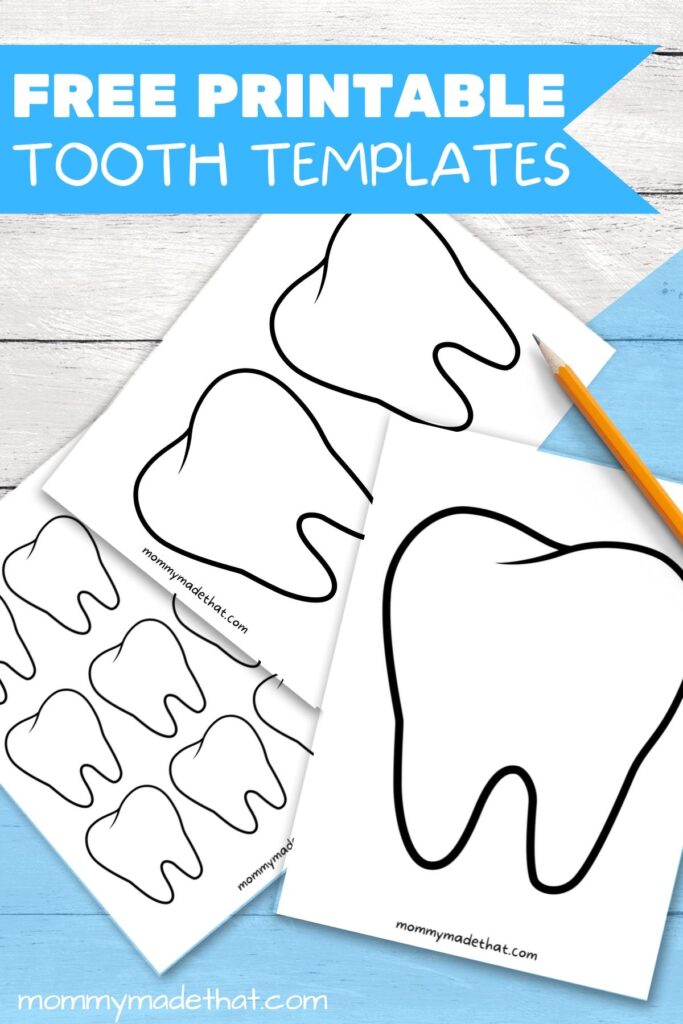 Preschool Printable Tooth Template