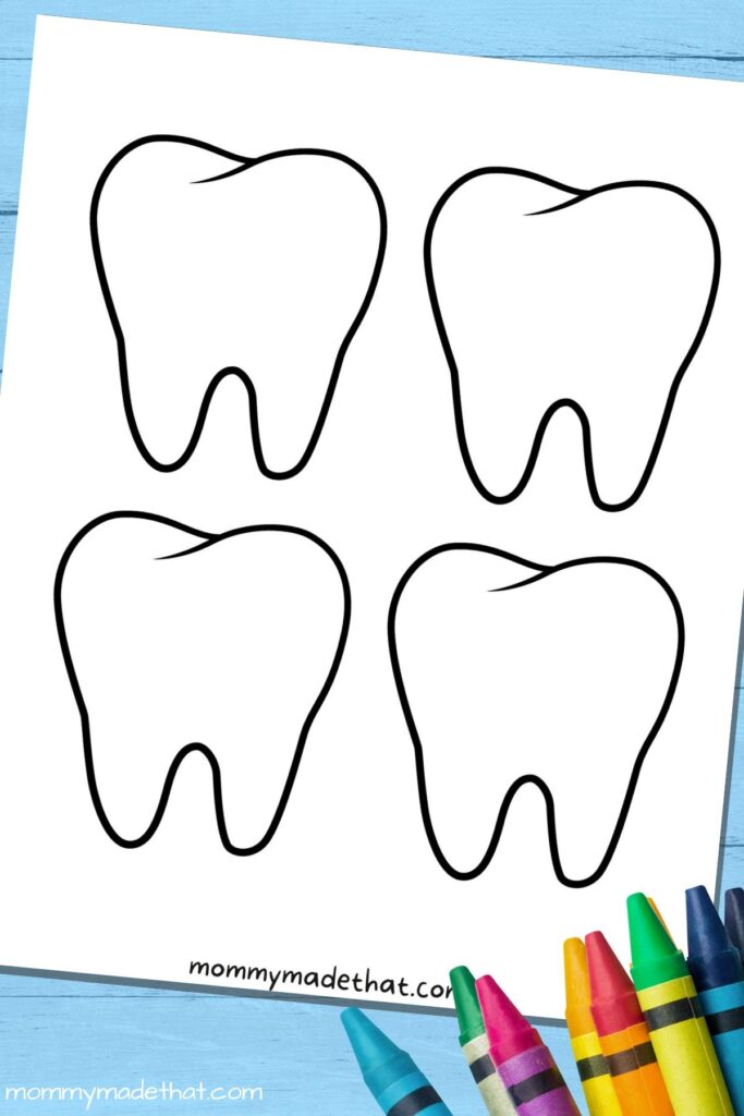 Preschool Printable Tooth Template