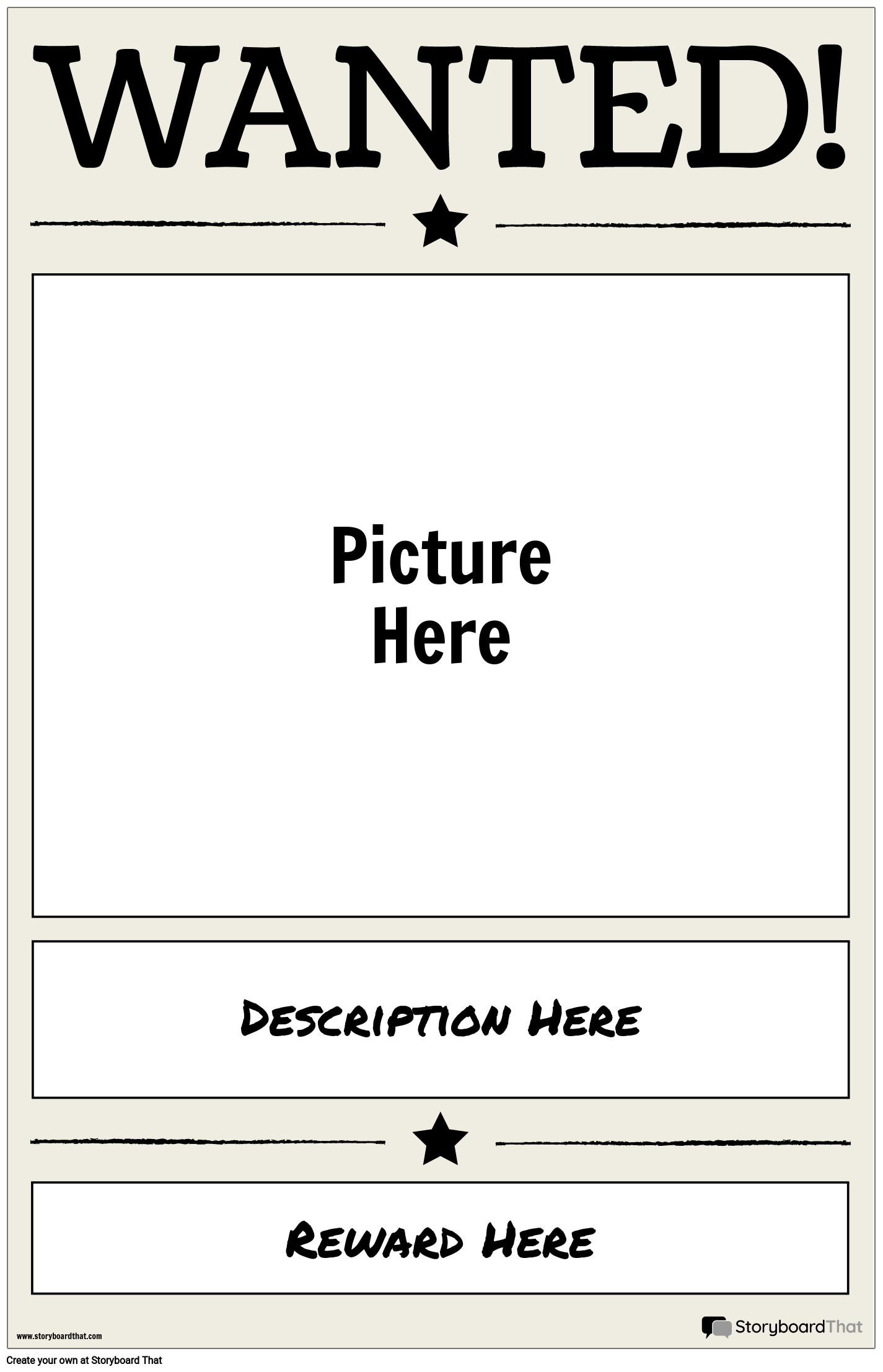 Wanted Poster Template For Students Create Wanted Posters Storyboard That