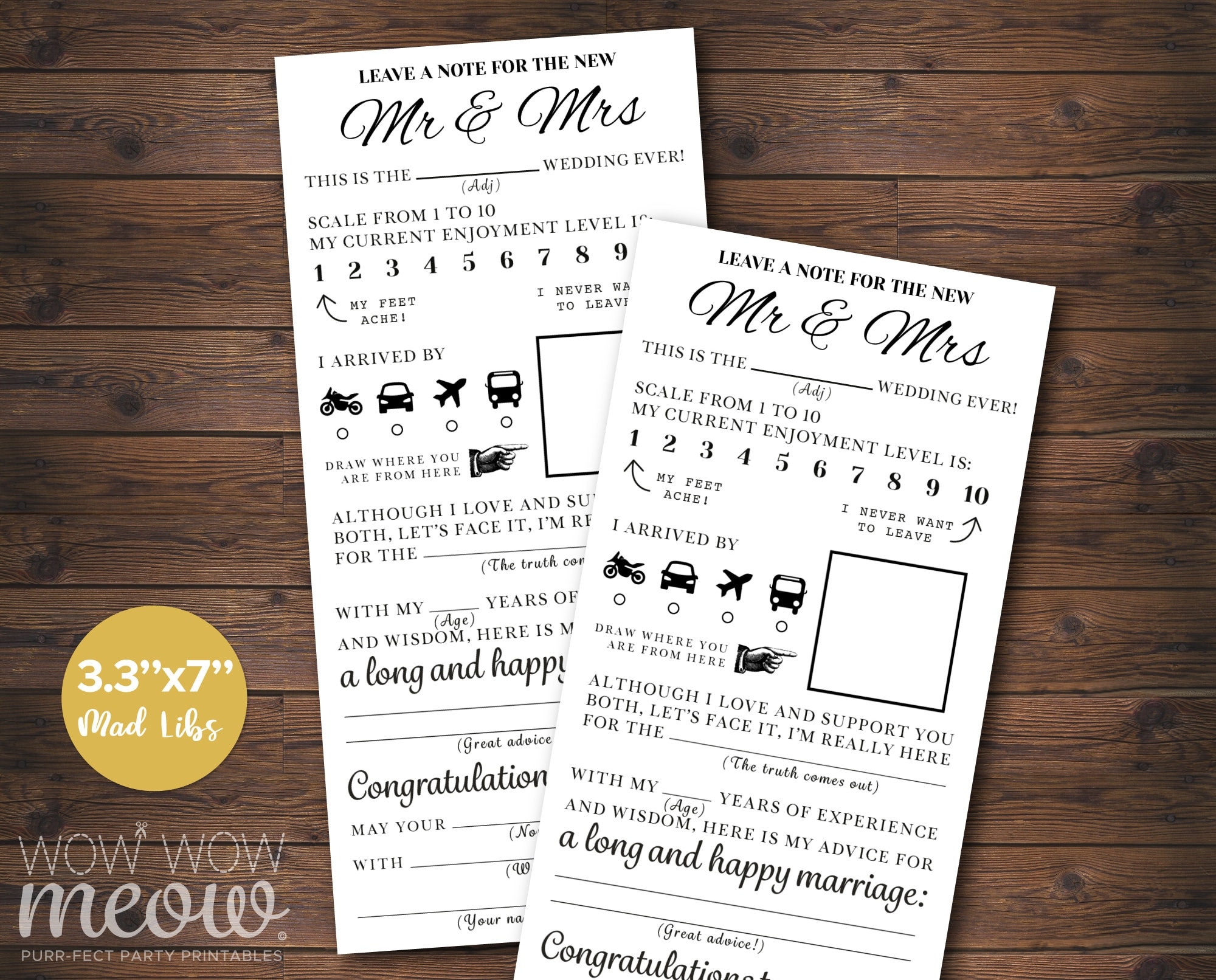 Wedding Mad Libs Printable Forms Activity Sheets Day Page Mr Etsy sterreich