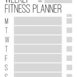 Weekly Fitness Planner Printable Paper Trail Design