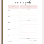 Weekly Goals Planner Printable Blog Planner Printable Weekly Planner Template Goal Planner Printable