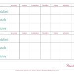 Weekly Meal Plan Template Weekly Meal Planner Template Meal Planning Template Meal Planner Printable