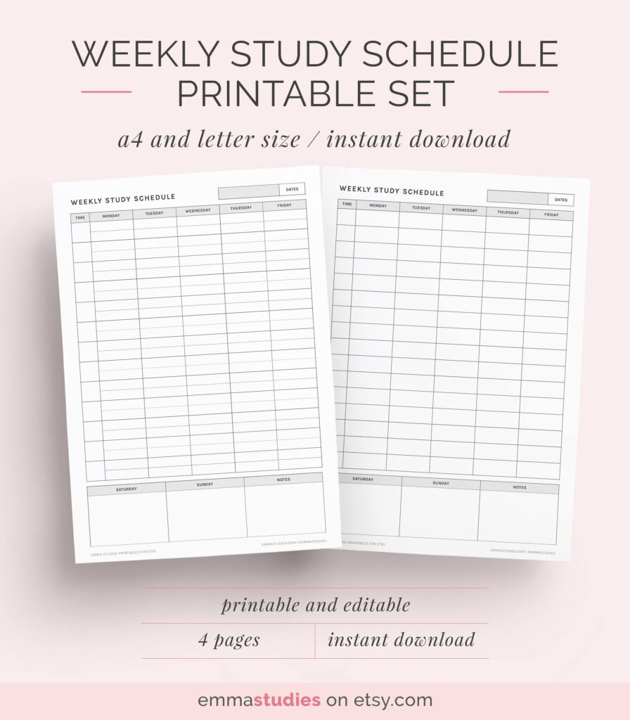 Weekly Student Planner Printable