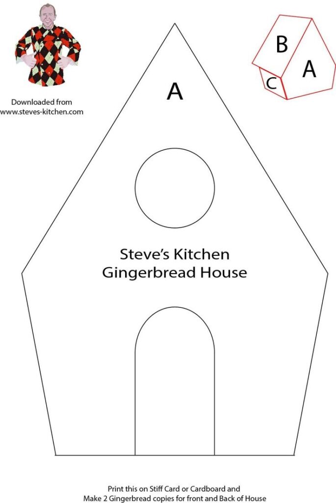 Large Gingerbread House Template Printable