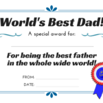 World s Best Dad 3 Free Printable Certificates For Father s Day This West Coast Mommy Worlds Best Dad Father s Day Printable Best Dad