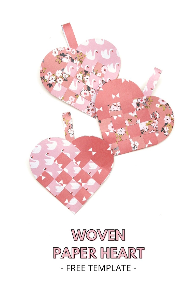 Woven Paper Heart Template Gathering Beauty