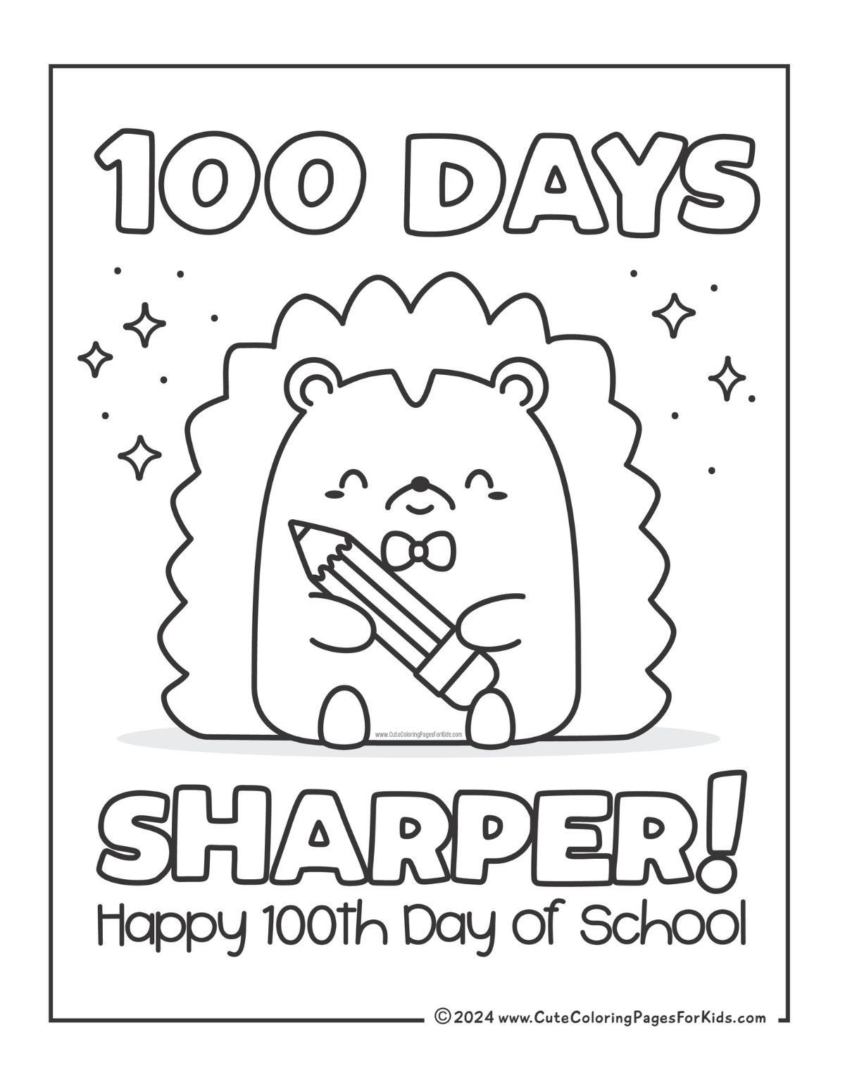 100th Day Of School Coloring Pages Free Printable PDFs Cute Coloring Pages For Kids