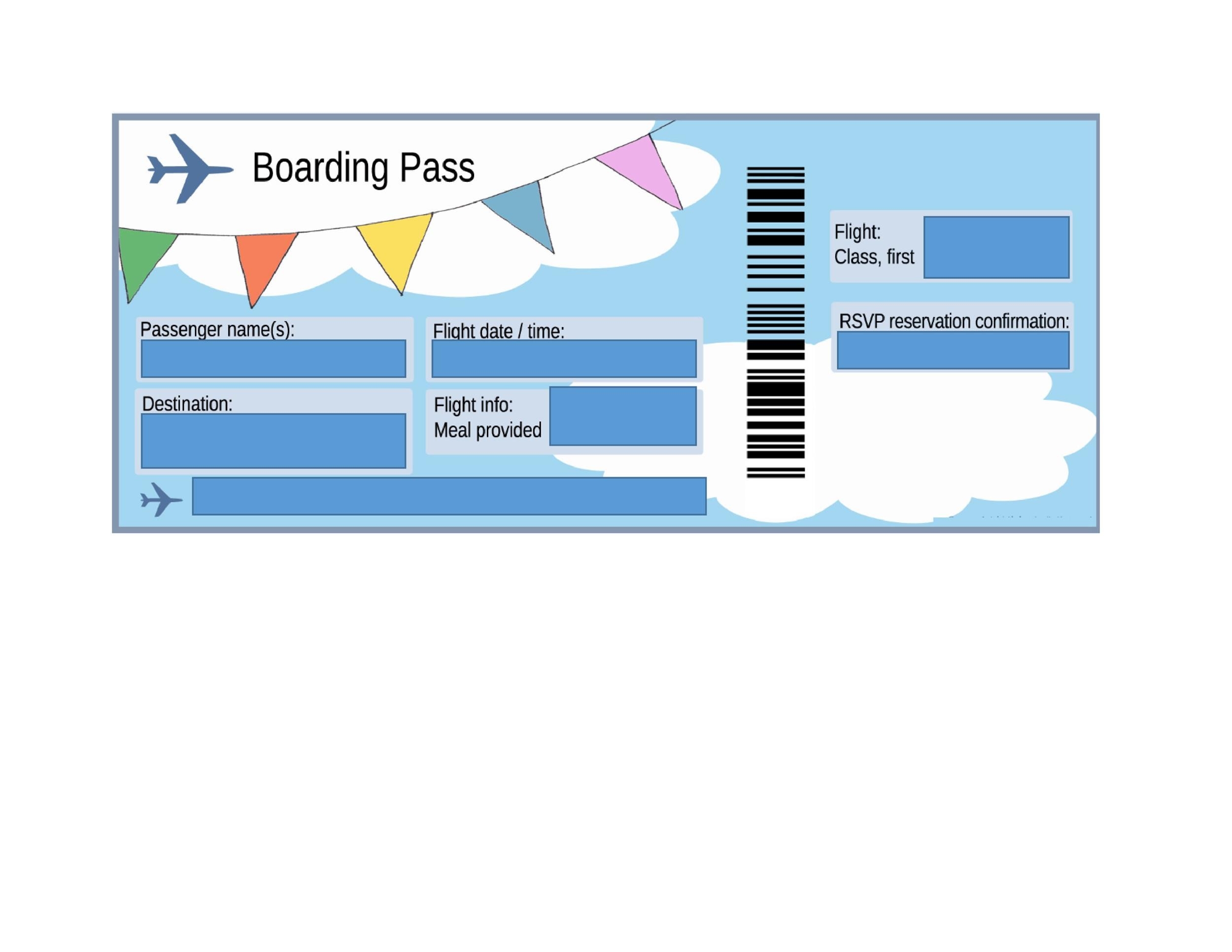 Free Printable Boarding Pass Template Pdf