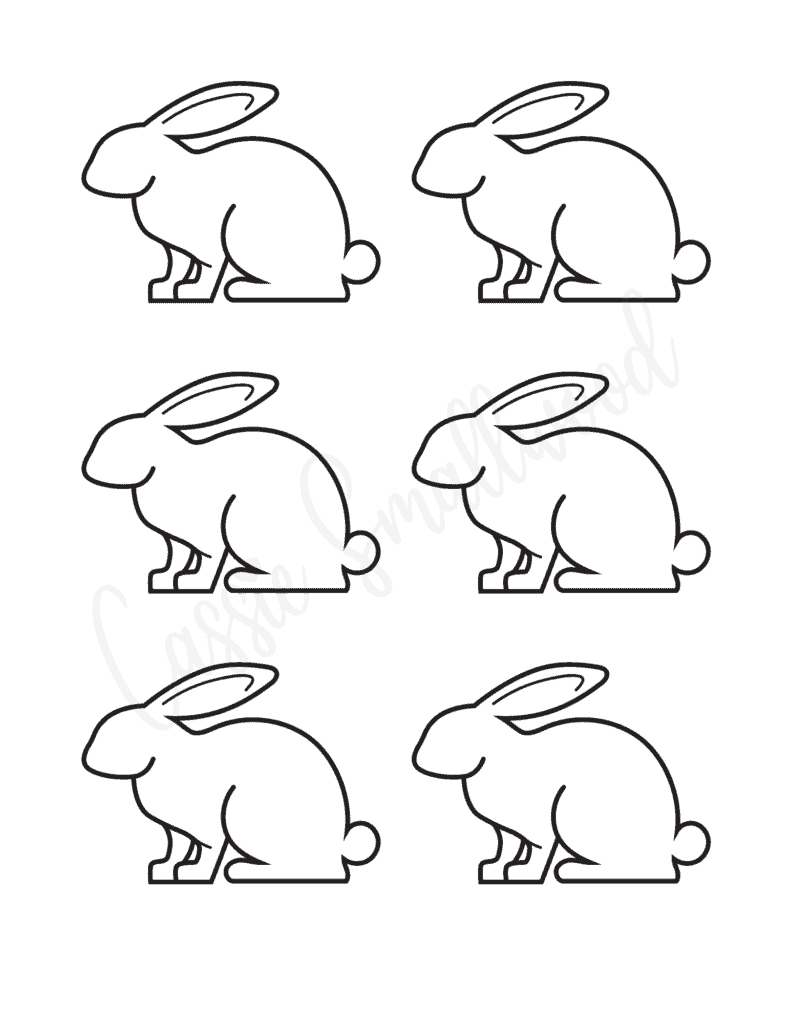 Small Bunny Template Printable