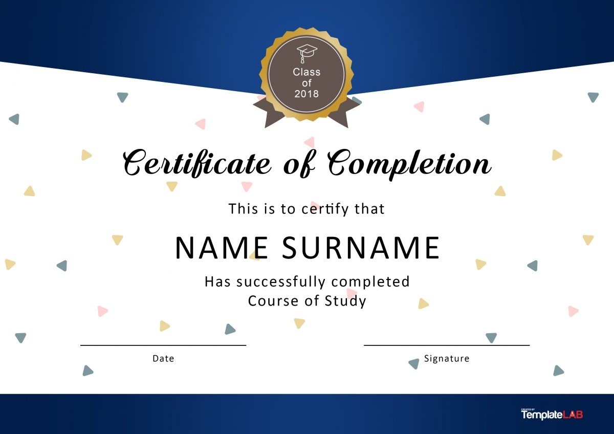 Free Printable Certificates Of Completion