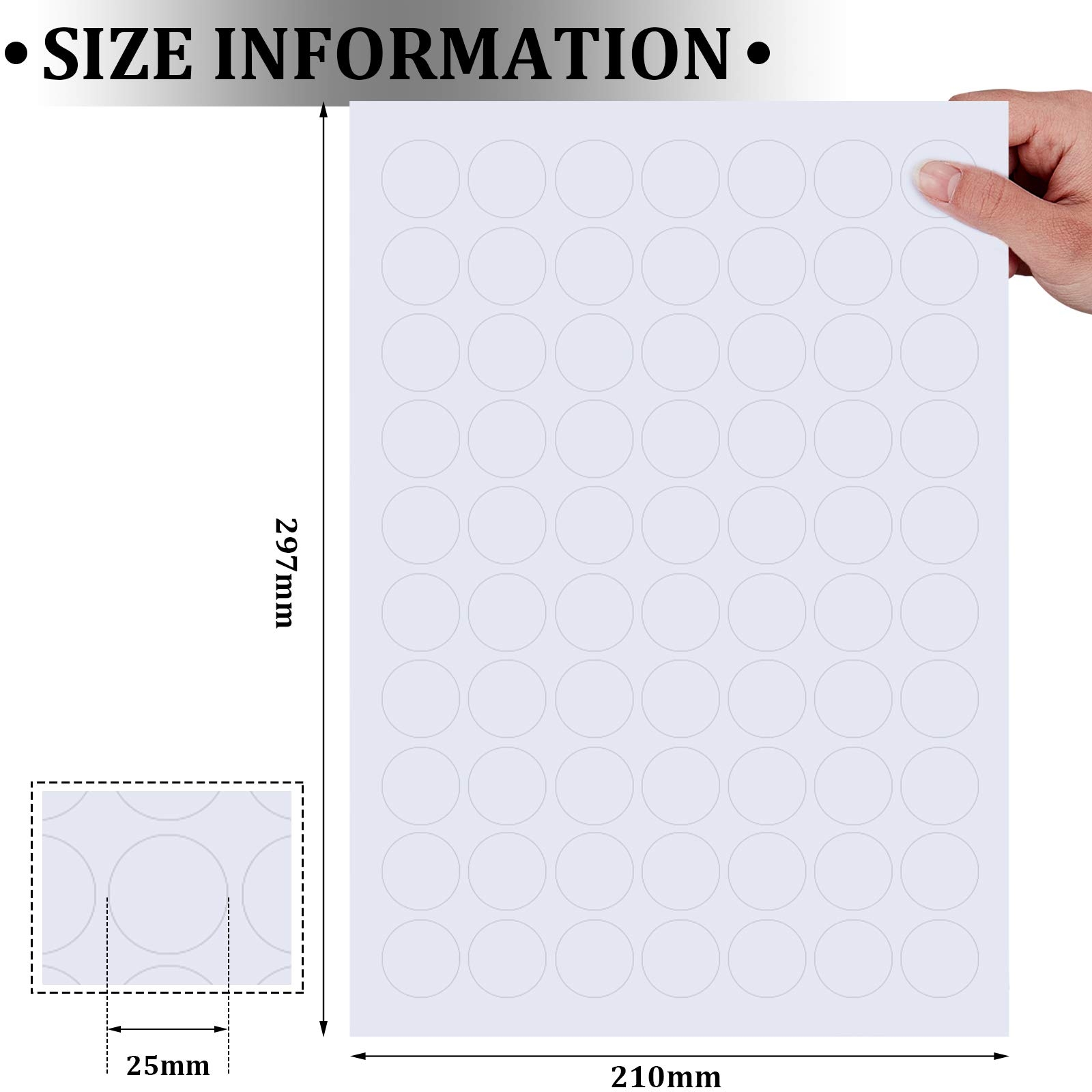 25mm 10 Sheets Printable Round Stickers A4 White Circle Stickers Matte Price Sticker Self Adhesive Sticky Labels Printable With Laser Or Inkjet Printers 70 Per Sheet Amazon de Stationery Office Supplies