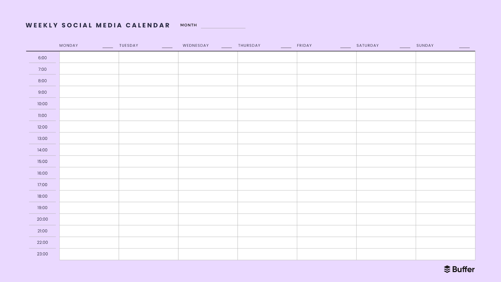 Free Social Media Planner Printable