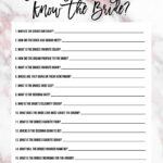Bachelorette Party Or Bridal Shower Game how Well Do You Know The Bride Printable Etsy