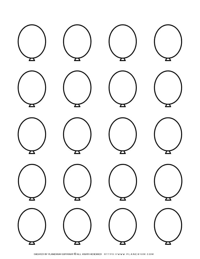 Balloon Template Twenty Balloons Planerium