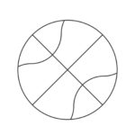 Basketball Outline Coloring Page