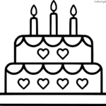 Birthday Cake Coloring Pages 63 Free Printables ColoringAll