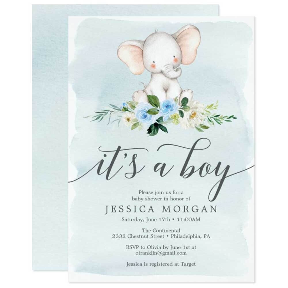 Baby Shower Elephant Theme Printables