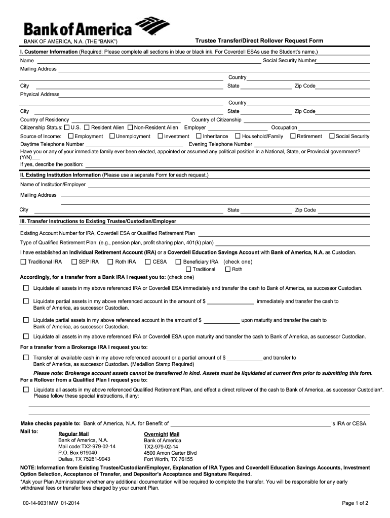 Boa Wire Transfer Receipt Fill Out Sign Online DocHub