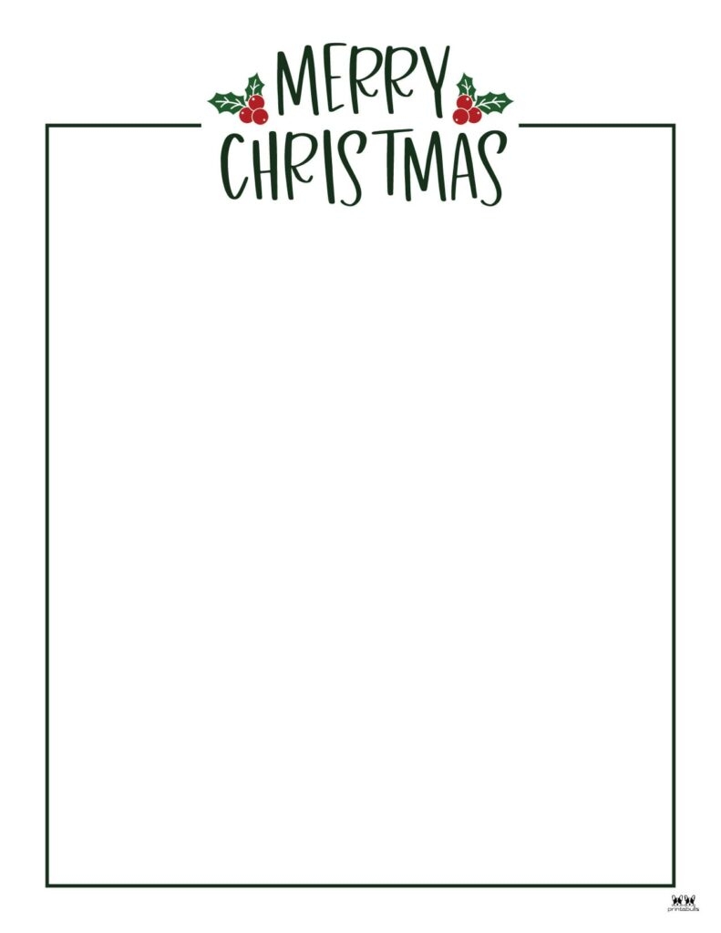 Free Printable Christmas Borders For Letters