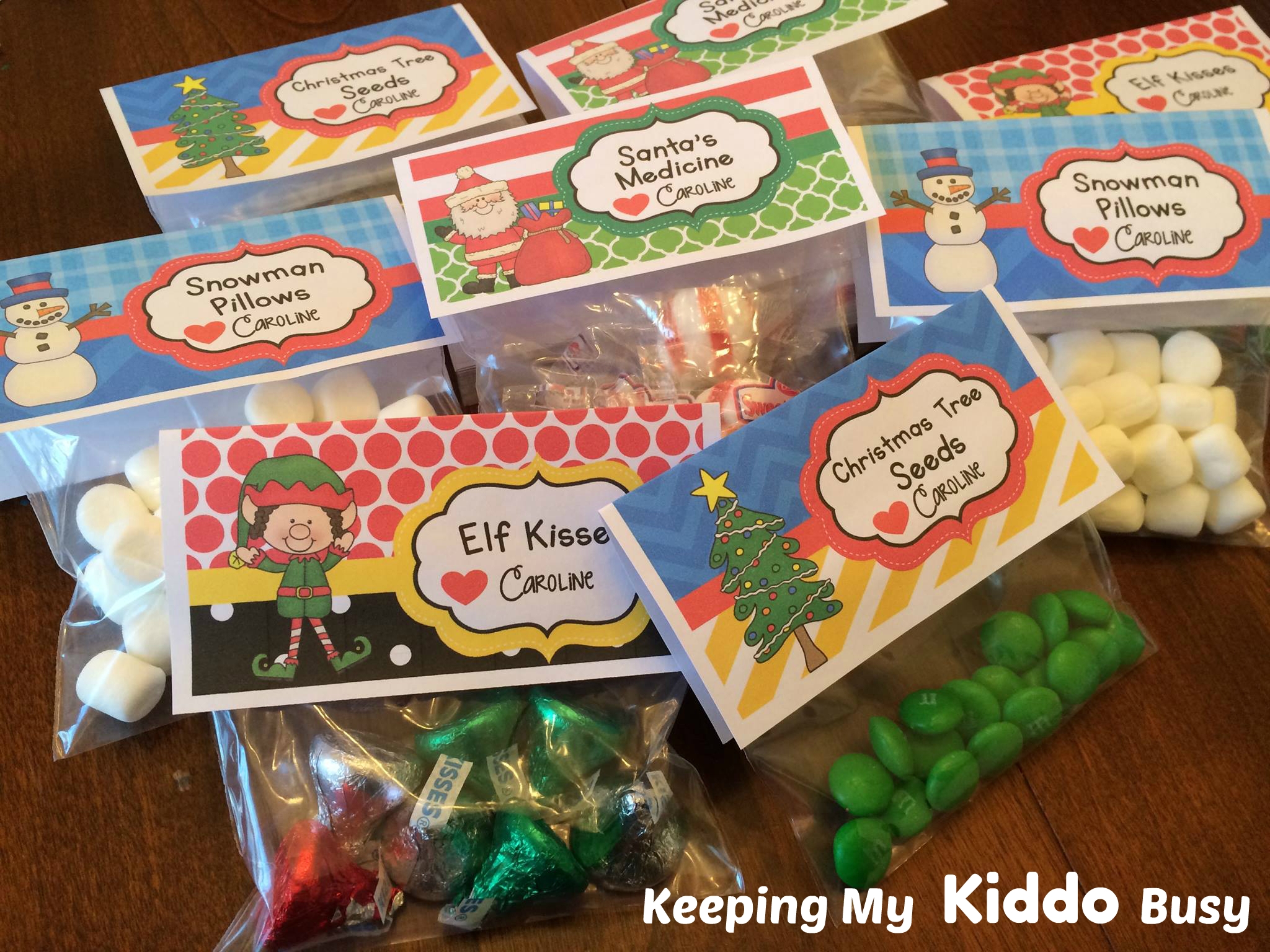 Free Printable Candy Bag Toppers Christmas