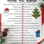 Christmas Would You Rather Free Printable The Crafting Chicks