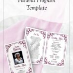 Classic Funeral Program Template Printable Celebration Of Life Memorial Obituary Edit All Colors