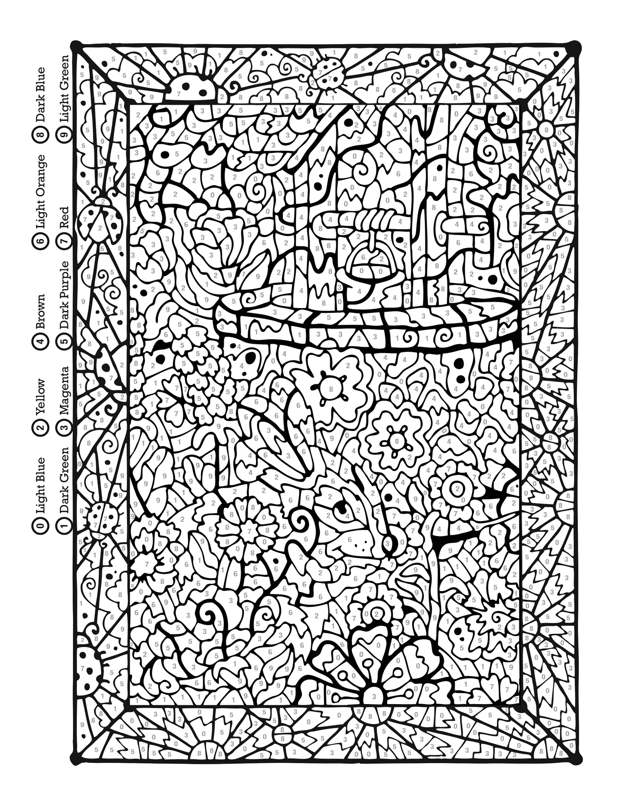Color By Number Printables For Adults