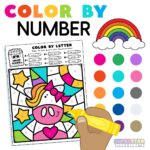 Color By Number Printables Superstar Worksheets