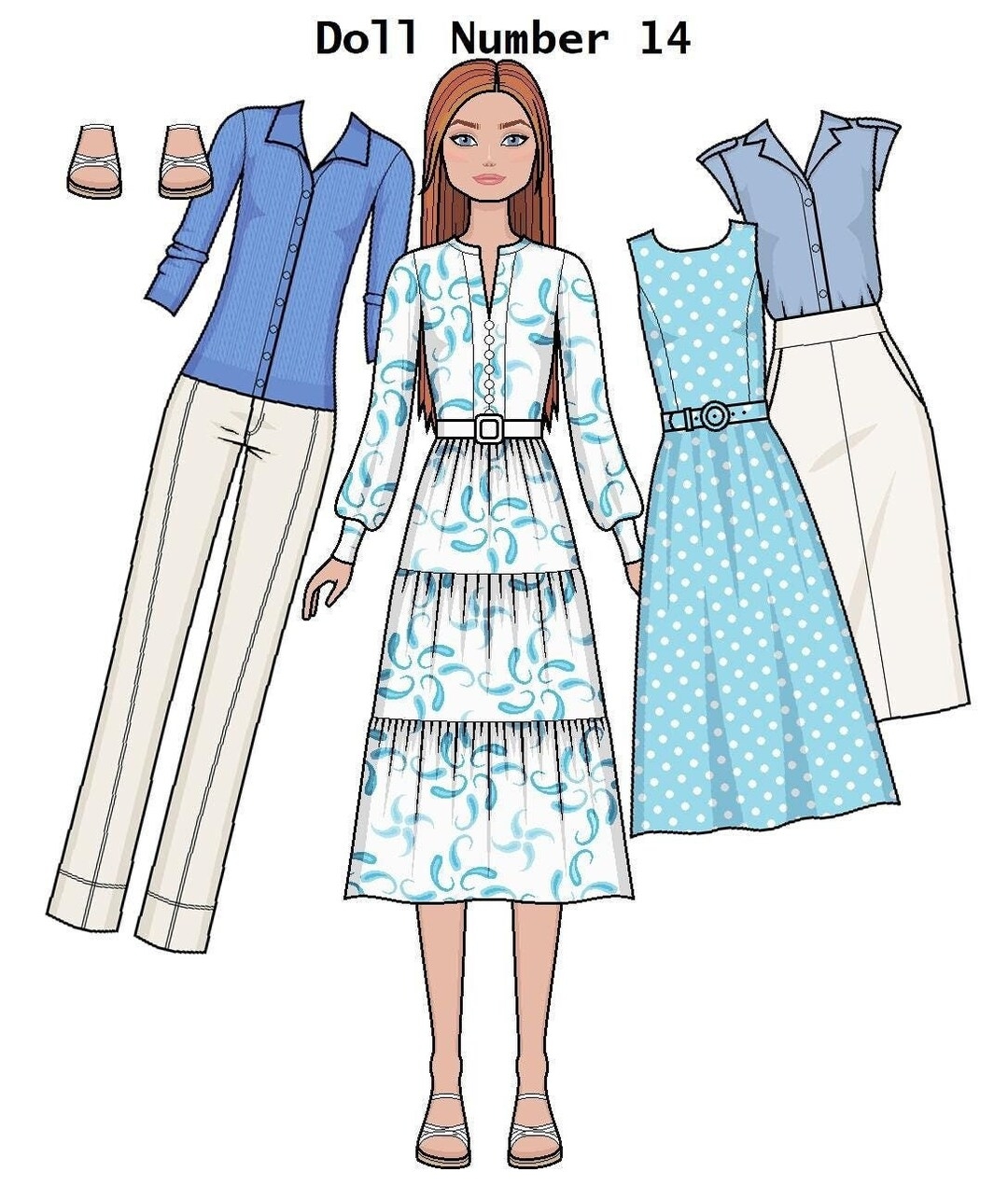 Paper Doll Printables Costume 1800S California Mexico Latina