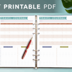 Download Printable Travel Journal Template Casual Style PDF