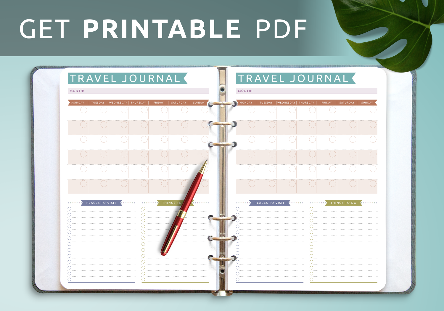 Free Printable Travel Journal Template