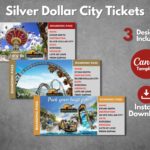 Editable Silver Dollar City Surprise Ticket Template Printable Silver Dollar City Boarding Pass Template Silver Dollar City Vacation Trip Etsy
