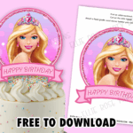 Free Barbie Cake Topper Printables Ellierosepartydesigns