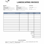Free Landscaping Invoice Template PDF Word EForms