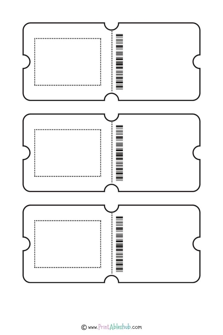 Printable Blank Raffle Ticket Template Free