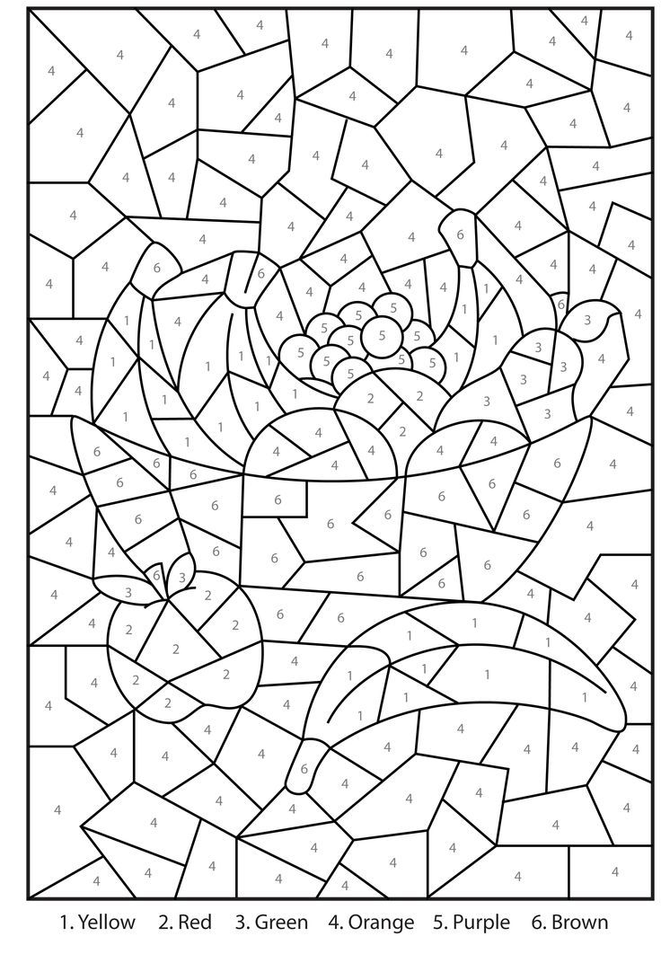Free Printable Color By Numbers For Adults